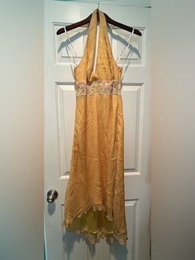Laundry By Shelli Segal Yellow and Orange Asymmetrical Dress
